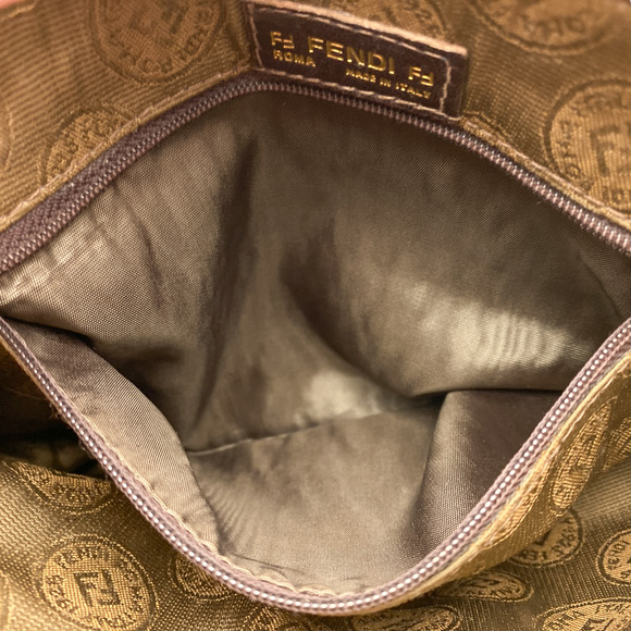 Vintage Fendi Vintage Tan Woven Leather Crossbody Bag Purse - Picture 11 of 12